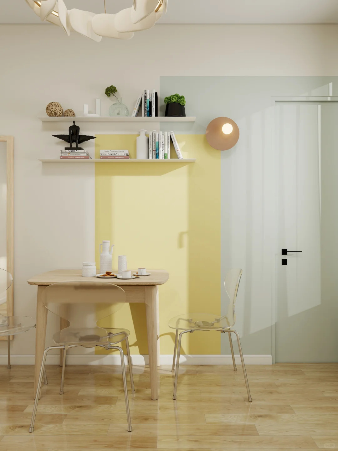 Major Makeover of a Tiny 35 m² Flat in Greater Paris 🌟 Geometric Colour Clash