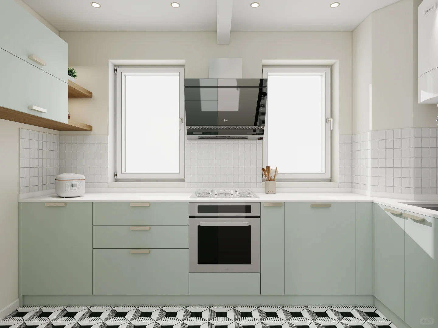 Major Makeover of a Tiny 35 m² Flat in Greater Paris 🌟 Geometric Colour Clash